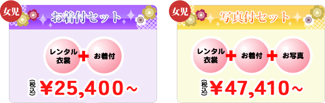 写真セット/お支度セット